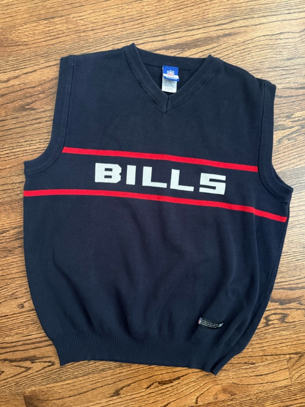 NFL Buffalo Bills Navy Sweater Knit Vest - Size Large